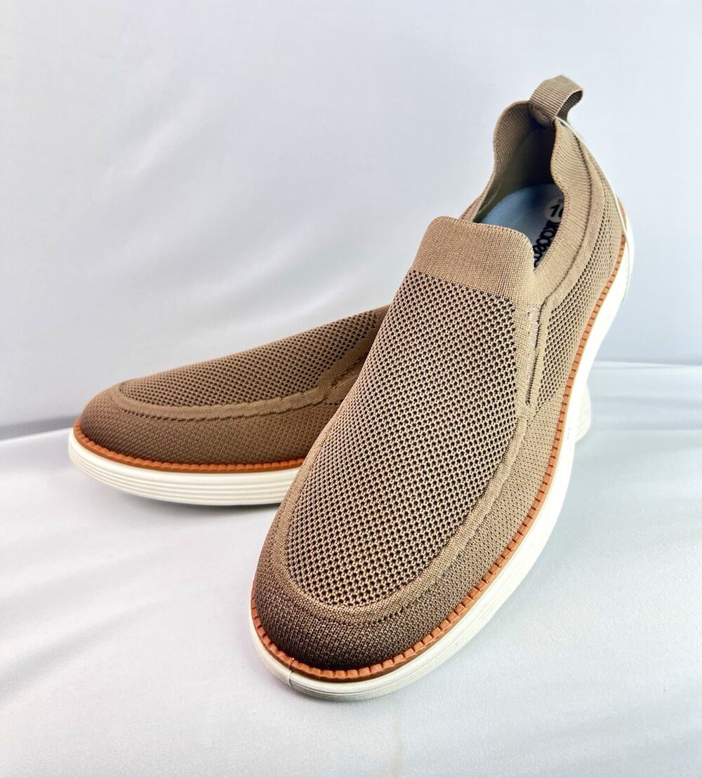 Akademiks Olney-03 Knit Breathable Lightweight Slip-On Sneakers Tan US 10 M